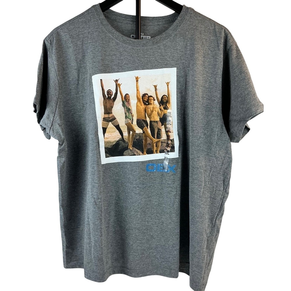 Netflix Outer Banks Graphic T‎ Shirt Men's XXL Grey Short Sleeve Crew Neck
